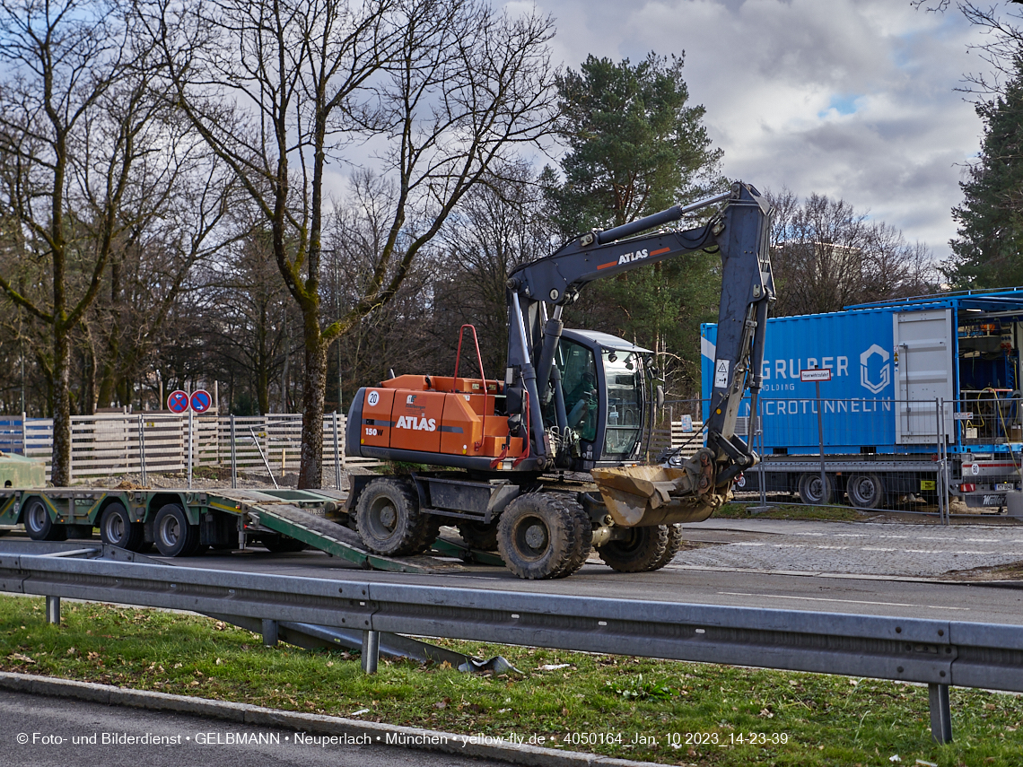 10.01.2023 - Baustelle an der Quiddestraße Haus für Kinder in Neuperlach